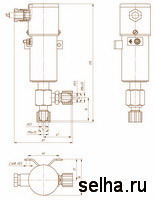 Габаритные и установочные размеры реле РК-302Д-160-НЗ-П