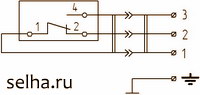 Схема электрическая соединений реле давления РК-303Д
