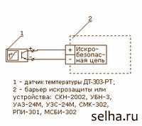 Примеры включения датчиков температуры ДТ-303-РТ