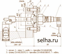 Схема монтажа реле РК-301У-Г