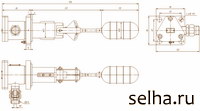 Габаритные и присоединительные размеры реле РУ-305С